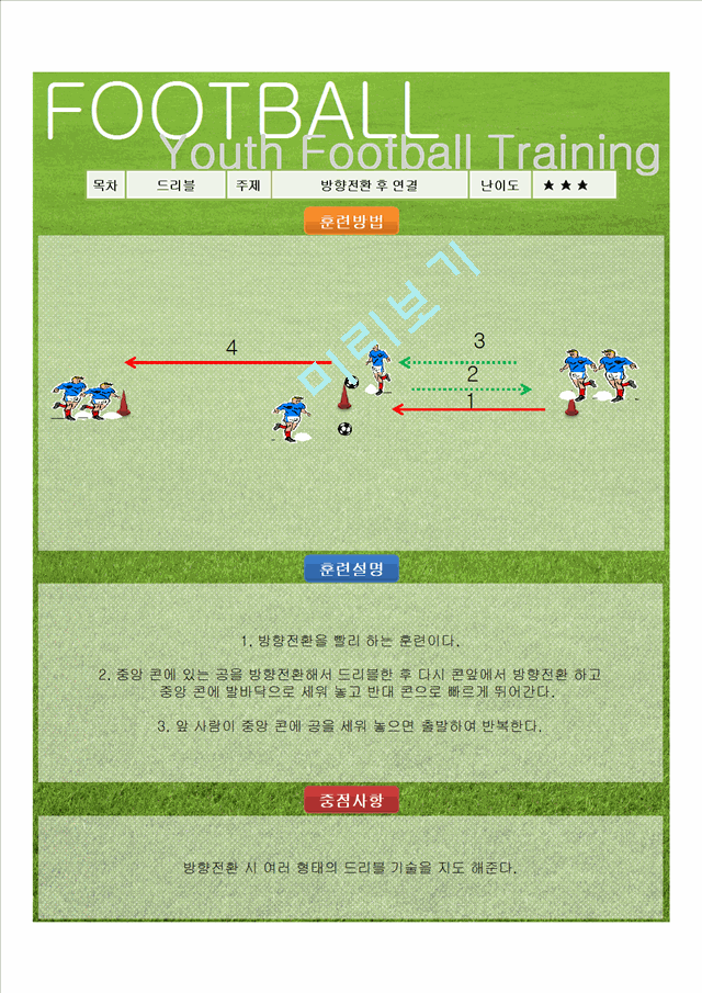 실전 유소년 축구 트레이닝 프로그램(종합)   (10 )
